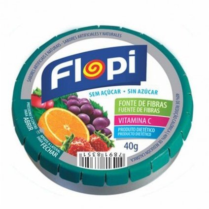 BALAS FLOPI SEM AÇÚCAR FRUIT MIX 40G