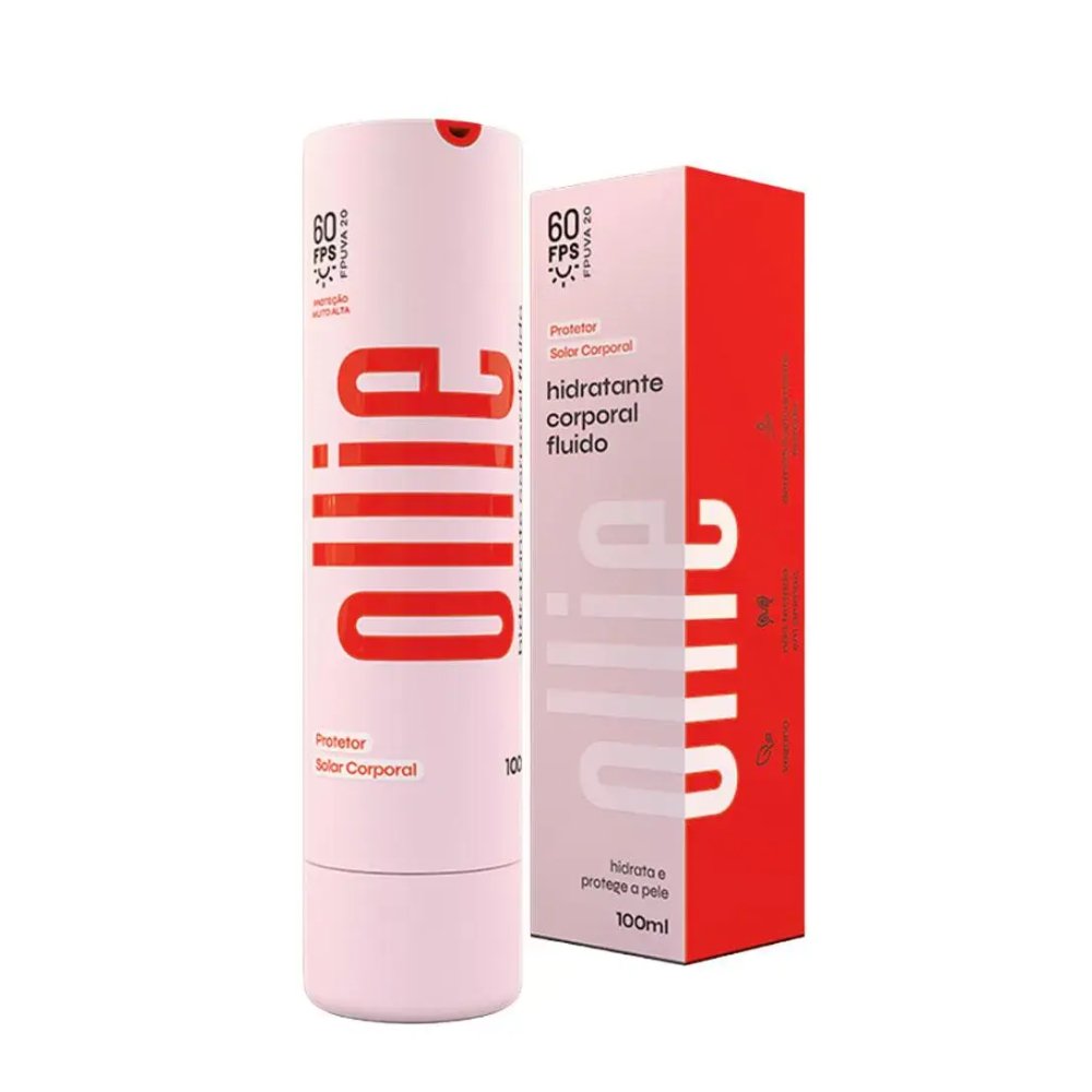 Protetor Solar Corporal Ollie Hidratante Fluido Fps60 100ml
