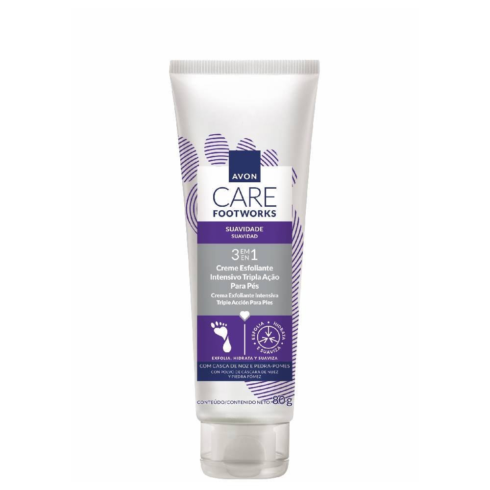 Creme Esfoliante Para Pés Avon Care Footworks 80g