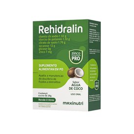 REIDRATANTE REHIDRALIN 4 ENVELOPES DE 28G SABOR ÁGUA DE COCO