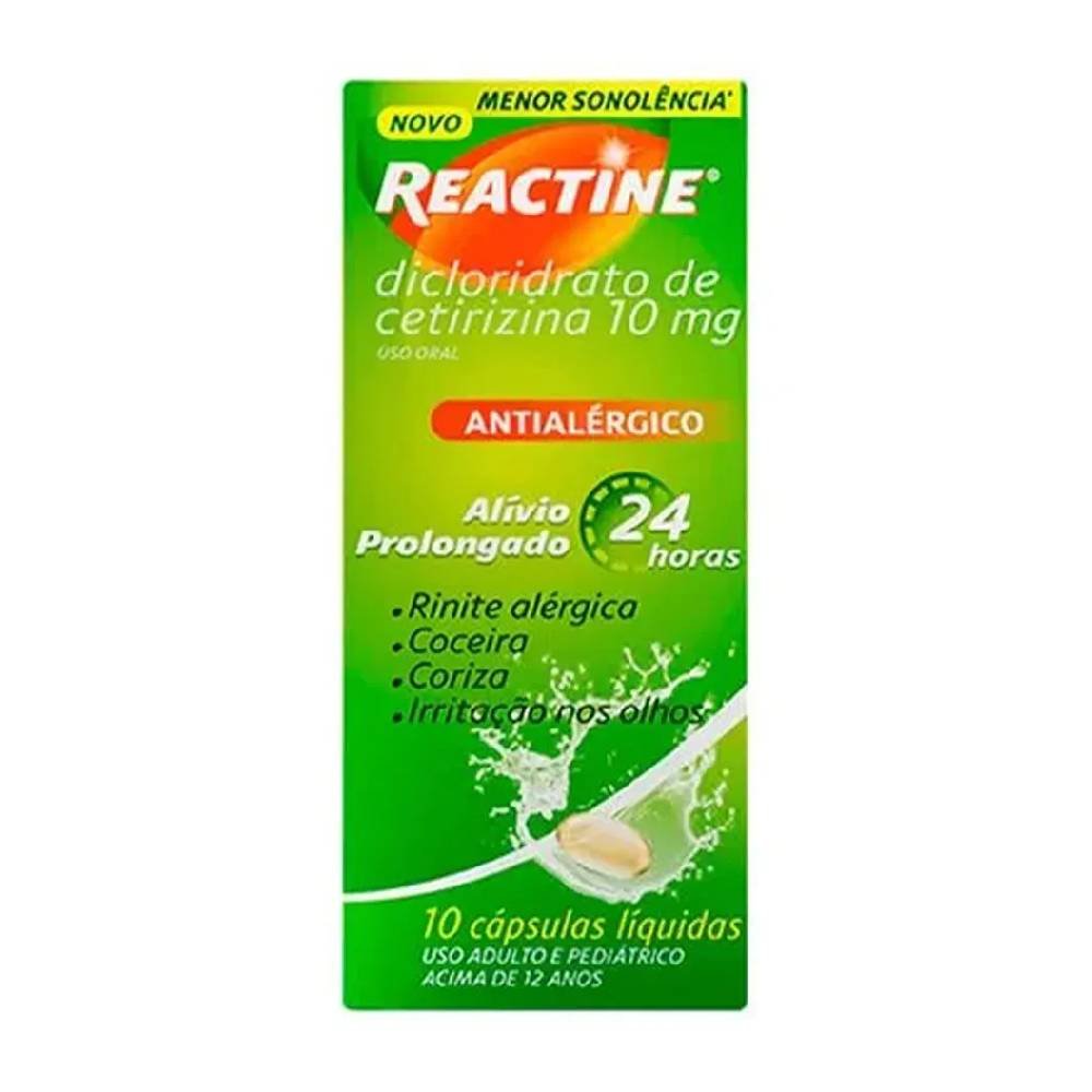 Reactine 10mg 10 Cápsulas