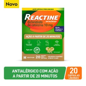 REACTINE 10MG 20 CÁPSULAS