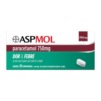 ASPMOL PARACETAMOL 750MG 20 COMPRIMIDOS