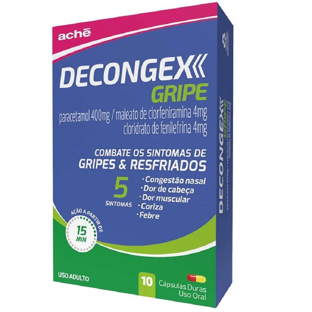 Decongex Gripe 10 Cápsulas 