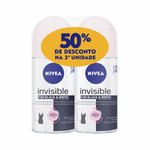 Kit Desodorante Nivea Roll Black & White Feminino - 50% Na Segunda Unidade