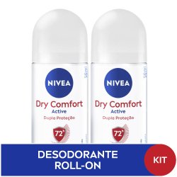 Kit Desodorante Nivea Roll Dry Feminino 50% Desconto 2º