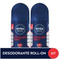 KIT DESODORANTE NIVEA ROLL DRY MASCULINO 50% DESCONTO 2º