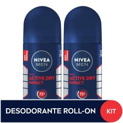 Kit Desodorante Nivea Roll Dry Masculino 50% Desconto 2º