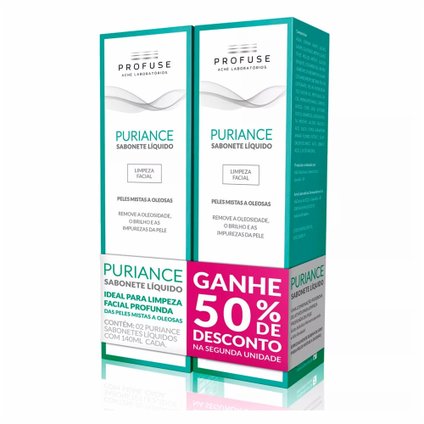 KIT PROMOCIONAL PROFUSE PURIANCE SABONETE LÍQUIDO 140 ML - GANHE 50% DE DESCONTO NA 2ª UNIDADE