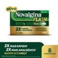 NOVALGINA FLASH PARA DOR DE CABEÇA DIPIRONA 1G + CAFEÍNA 130MG 8 COMPRIMIDOS