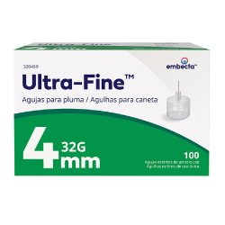 Agulha Para Caneta Ultra-fine 4mm Caixa C/ 100und