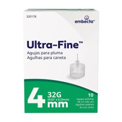 Agulha Para Caneta Bd Ultra-fine 4mm 10 Unidades