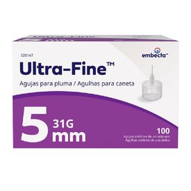 AGULHA PARA CANETA ULTRA-FINE 5MM CAIXA C/ 100UND