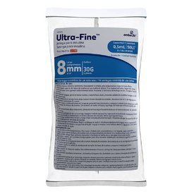 SERINGA PARA INSULINA ULTRA-FINE 8MM 50UI BAG C/ 10 UND