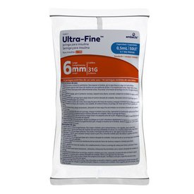 SERINGA PARA INSULINA ULTRA-FINE 6MM 50UI BAG C/ 10 UND