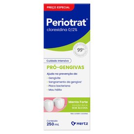 SOLUÇÃO BUCAL PERIOTRAT MENTA FORTE SEM ÁLCOOL 250ML