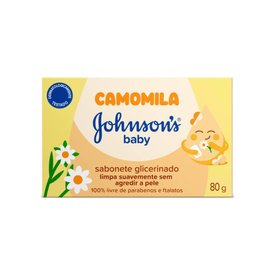 SABONETE EM BARRA JOHNSONS BABY GLICERINADO CAMOMILA 80G