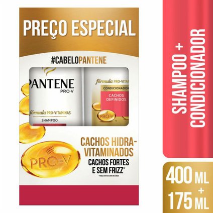 SHAMPOO 400ML + CONDICIONADOR 175ML PANTENE CACHOS HIDRA-VITAMINADOS