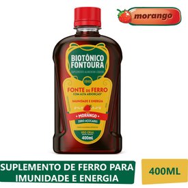 BIOTÔNICO FONTOURA SUPLEMENTO DE FERRO SABOR MORANGO 400ML