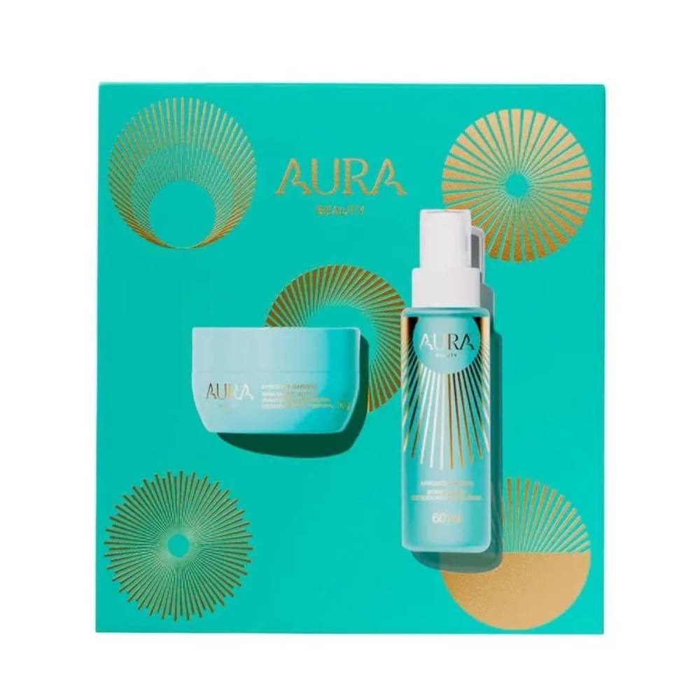 Kit Aura Beauty Mini Afrodite Garden Body Splash 60ml + Manteiga Corporal 50g