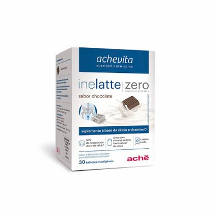INELATTE CHOCOLATE ZERO COM 30 TABLETES MASTIGÁVEIS
