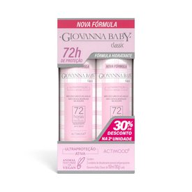 KIT DESODORANTE AEROSOL GIOVANNA BABY CLASSIC 2 UNIDADES 150ML CADA