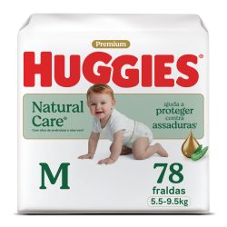 Fralda Huggies Natural Care M 78 Unidades
