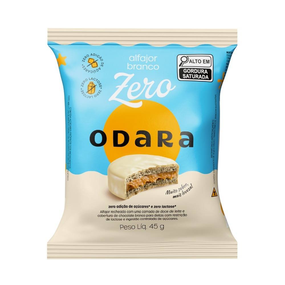 Alfajor Odara Zero Branco 45g
