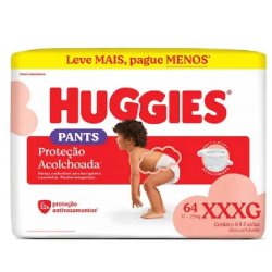 Fralda Huggies Proteção Acolchoada Pants Max Xxxg 64 Unidades