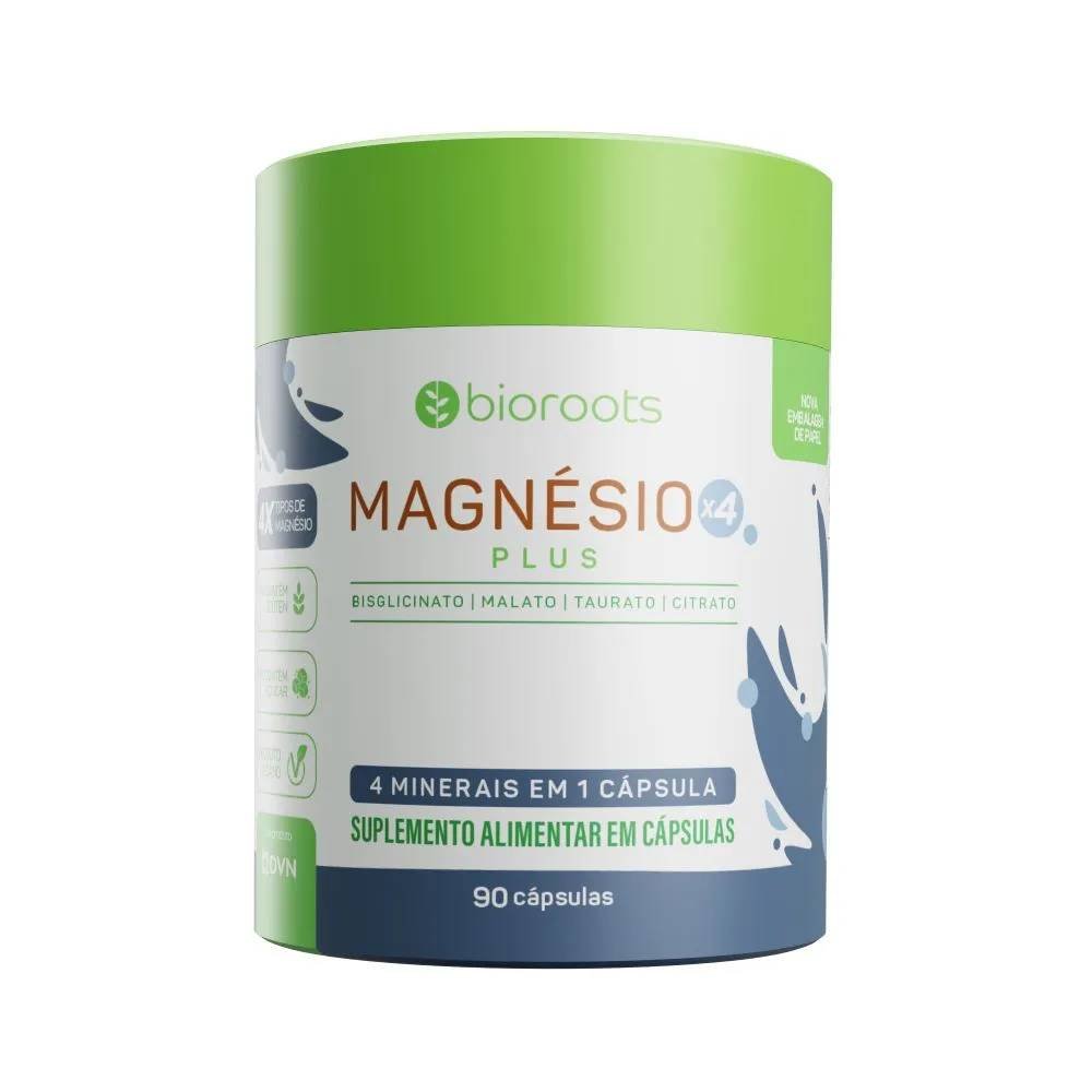 Magnésio X4 Plus Bioroots 90 Cápsulas