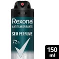 DESODORANTE AEROSOL REXONA MEN SEM PERFUME 150ML
