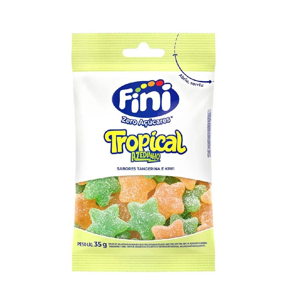 Bala Fini Zero Açúcar Tropical 35g