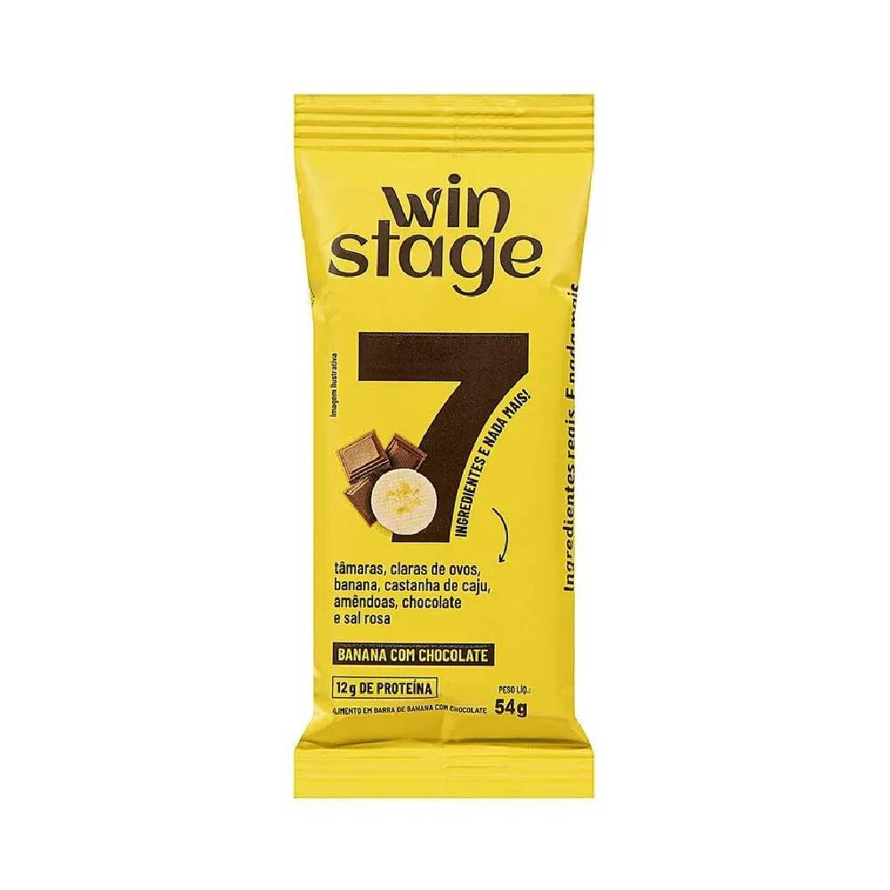 Barra De Proteína Winstage Banana Com Chocolate 54g
