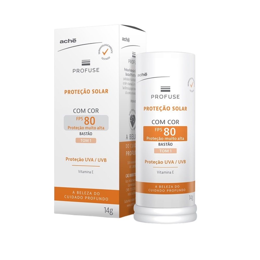 Protetor Solar Facial Stick Profuse Tom 1 Fps80 14g