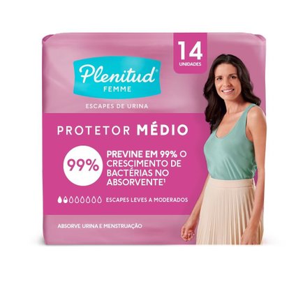 PROTETOR PLENITUD FEMME MÉDIO 14 UNIDADES
