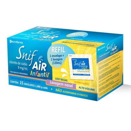 CLORETO DE SÓDIO SNIF AIR INFANTIL REFIL 15 ENVELOPES