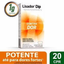 Analgésico Lisador Dip Dipirona Monoidratada 1g 20 Comprimidos