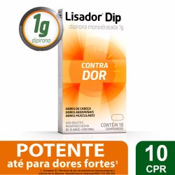Analgésico Lisador Dip 1g 10 Comprimidos