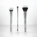 KIT DE PINCÉIS PARA BASE, BLUSH, ILUMINADOR E SOMBRA PANVEL 24&7 3 UNIDADES