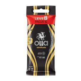 PRESERVATIVO OLLA LUBRIFICADO DE BOLSO LEVE 8 PAGUE 6 UNIDADES