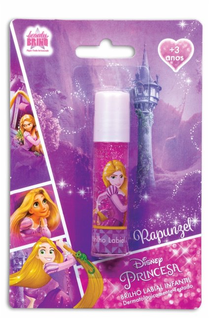BRILHO LABIAL INFANTIL BEAUTY BRINQUEDO PRINCESAS RAPUNZEL