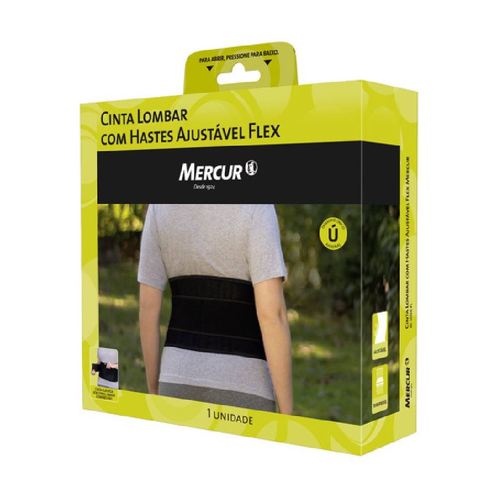 Cinta Lombar Com Hastes Ajustável Flex Mercur