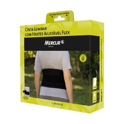 CINTA LOMBAR COM HASTES AJUSTÁVEL FLEX MERCUR