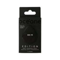 Esponja Para Acabamento Océane Mini Powder Puff Preto 1 Unidade