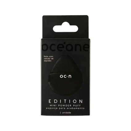 ESPONJA PARA ACABAMENTO OCÉANE MINI POWDER PUFF PRETO 1 UNIDADE