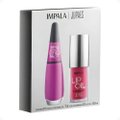 KIT IMPALA JU PAES ESMALTE CARTAS NA MANGA 7,5ML + LIP OIL 4,5ML