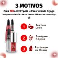 KIT IMPALA JU PAES ESMALTE XEQUE-MATE 7,5ML + TOP COAT 7,5ML + SÉRUM 7,5ML + LIP OIL 4,5ML