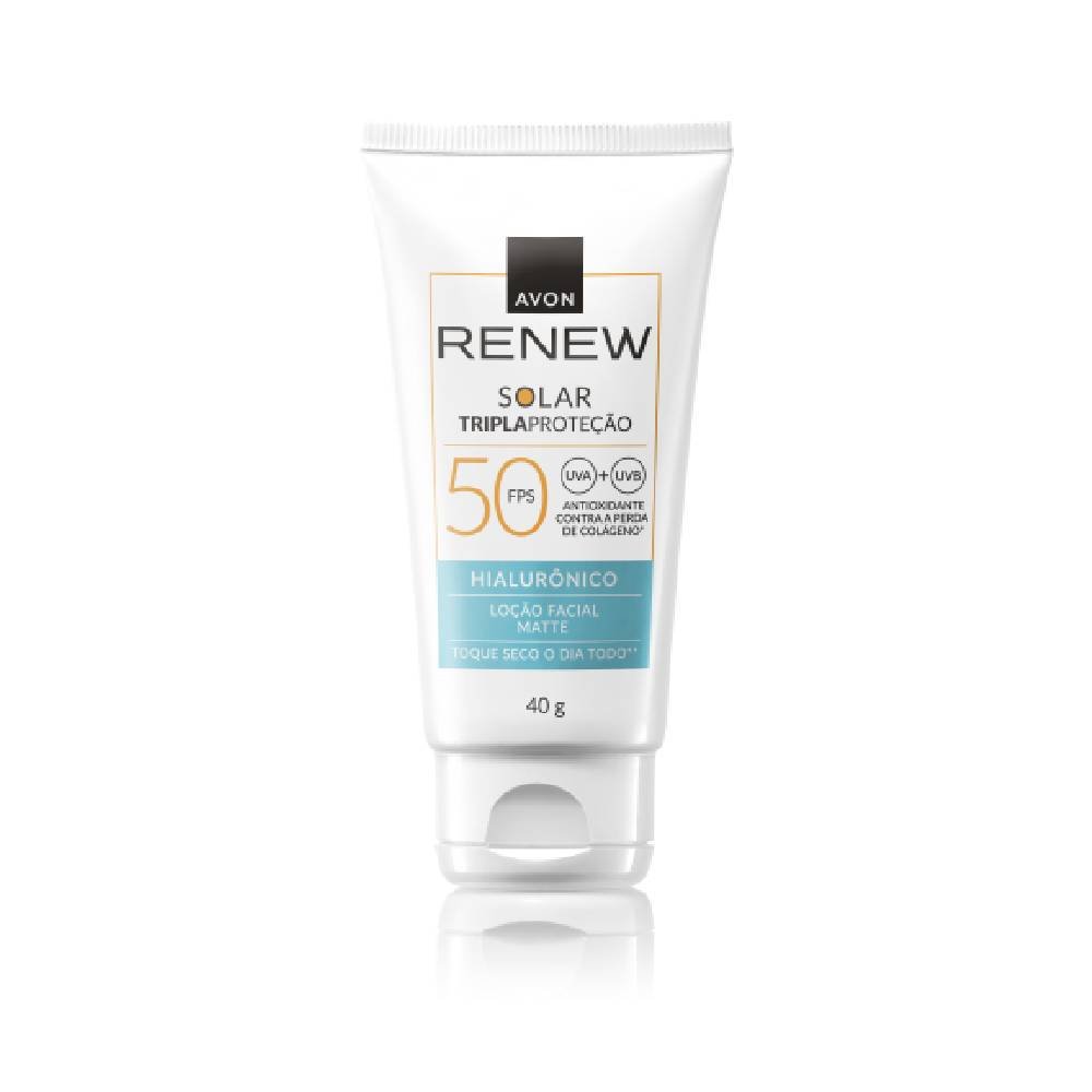 Protetor Solar Facial Avon Renew Ácido Hialurônico Fps50 40g
