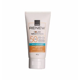 PROTETOR SOLAR FACIAL AVON RENEW ÁCIDO HIALURÔNICO MÉDIA CLARA 2.0 FPS50 40G