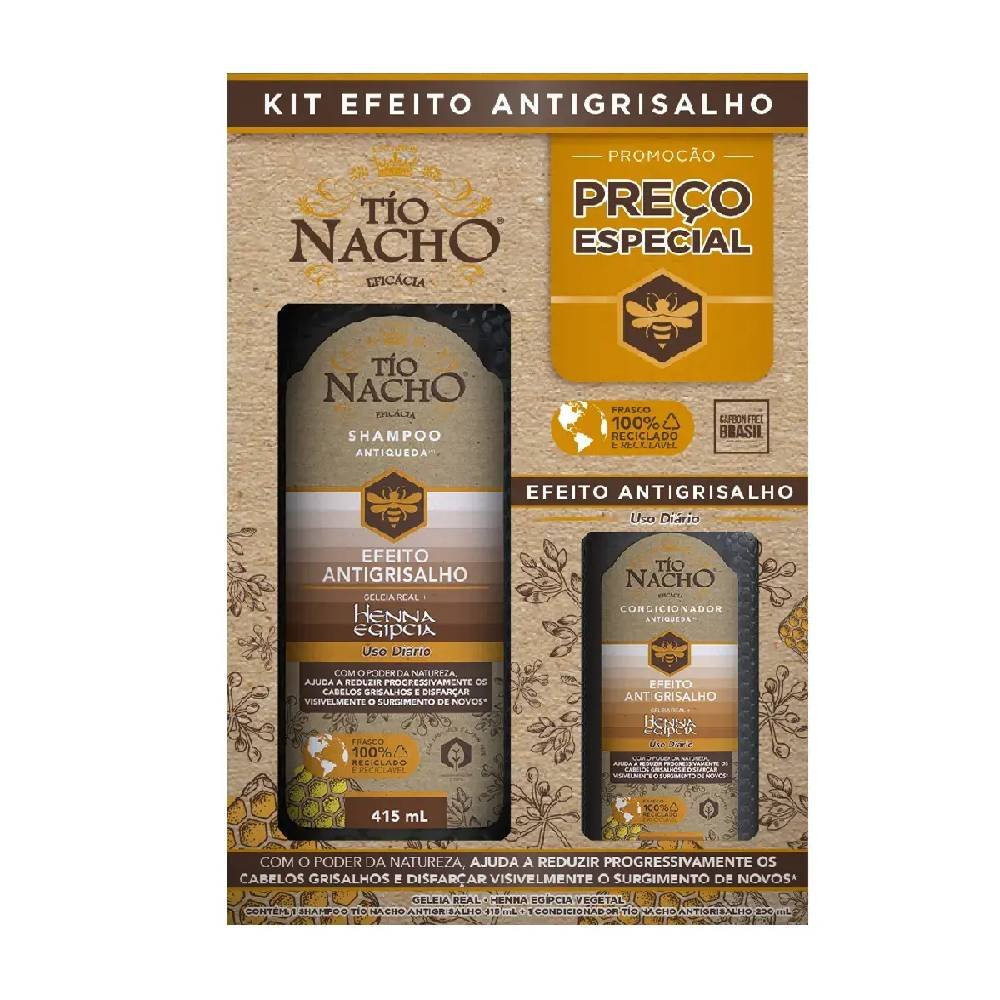 Kit Tío Nacho Antigrisalho Shampoo 415ml + Condicionador 200ml